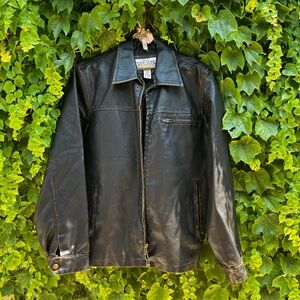 Vintage distressed leather jacket